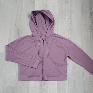 Lululemon crop zipped hoodie size 4 purple